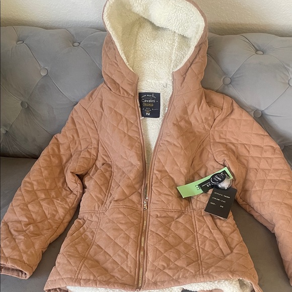 Cavalini Kids Quilted Brown Jacket